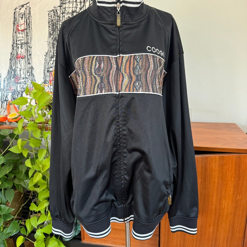 COOGI Zip Track Suit Jacket Unisex XXL BLACK